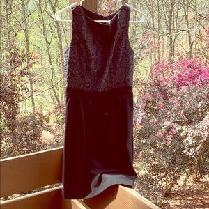 Black half lazed dress